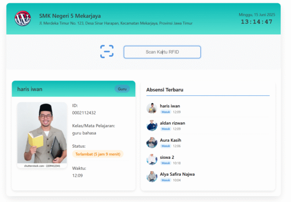 Plugin RFID Attendance / Absensi Siswa RFID